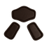 Replacement brown leather pads on correct connect short girth.