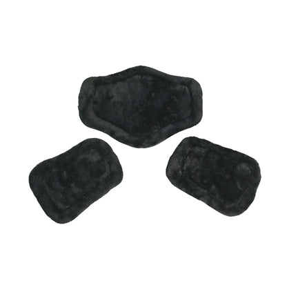 Set of black fleece pads for short comfort girth.