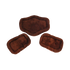 Set of brown  fleece pads for short comfort girth.