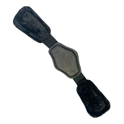 Set of black fleece pads for short comfort girth.