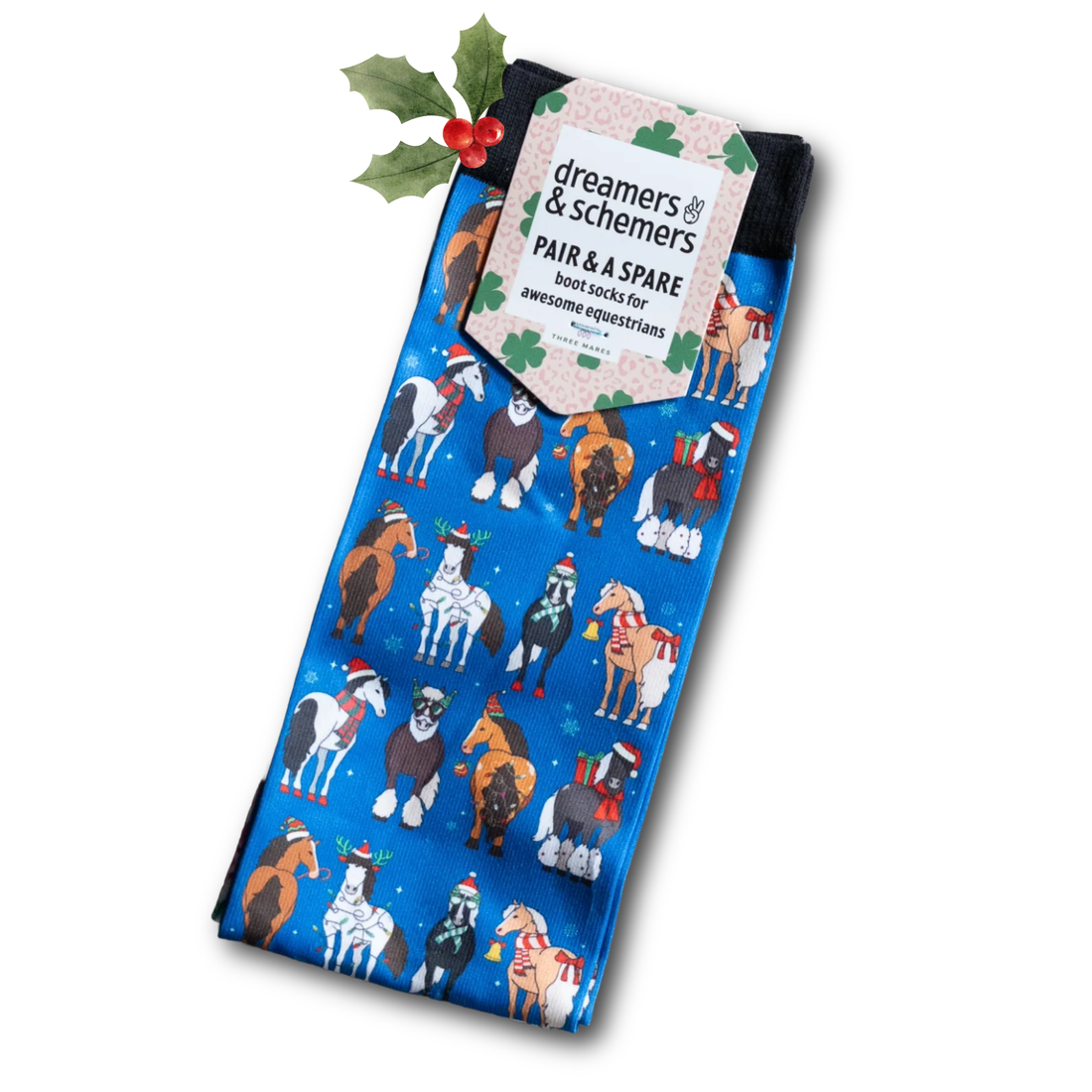 Dreamers &amp; Schemers Jingle All The Way Youth Pair &amp; A Spare Boot Socks