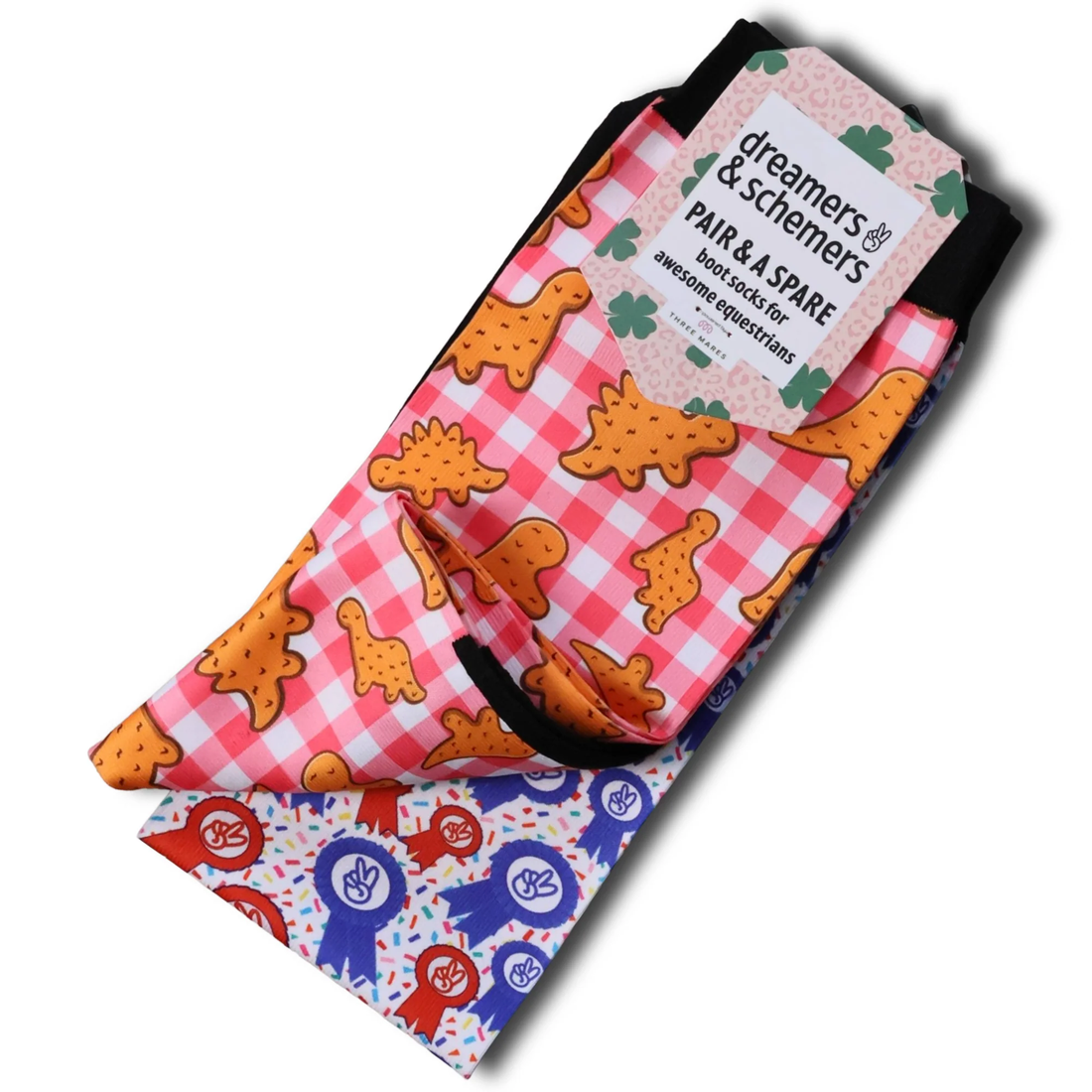 Dreamers &amp; Schemers Dino Nuggies Pair &amp; A Spare Boot Socks