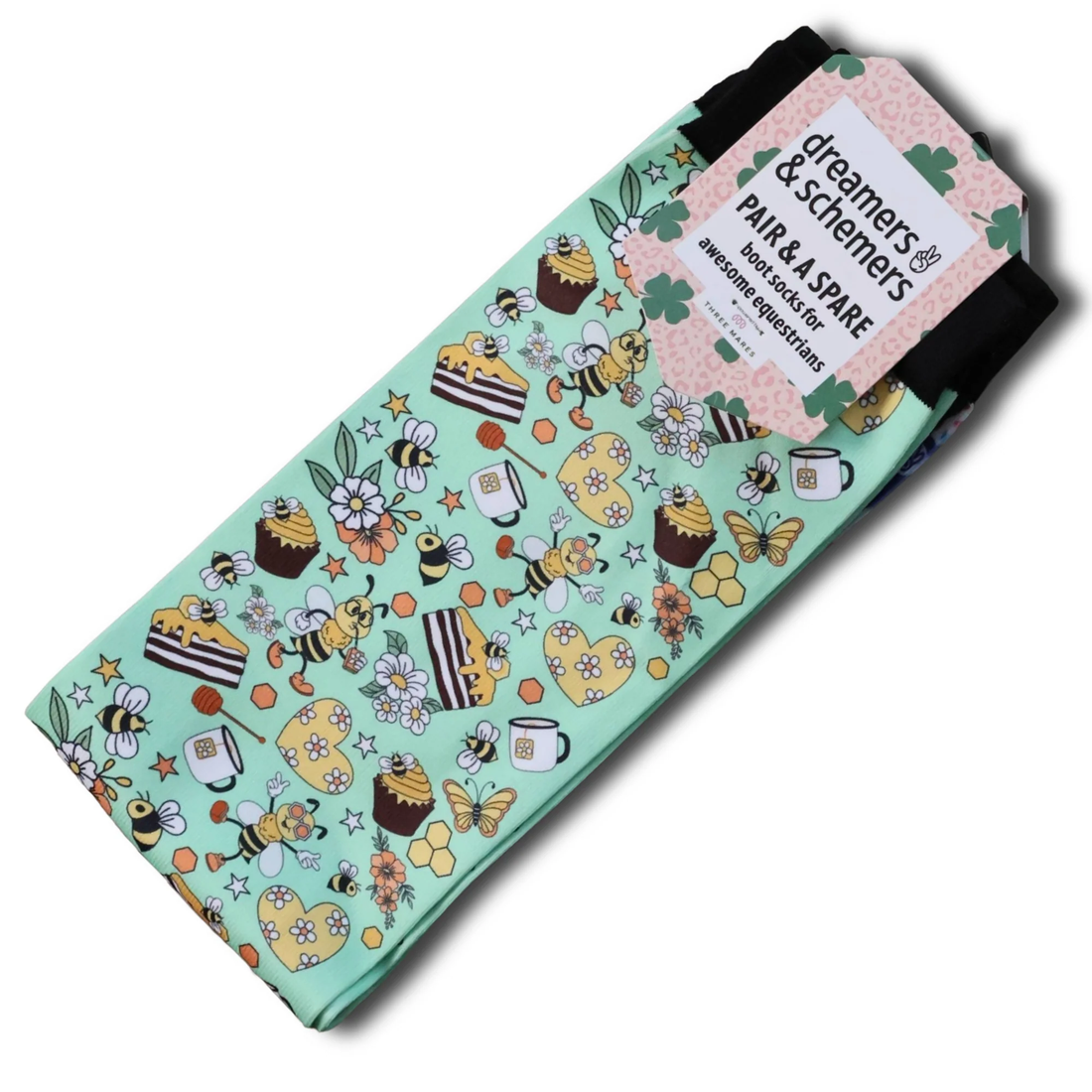Dreamers &amp; Schemers Bee Groovy Pair &amp; A Spare Boot Socks