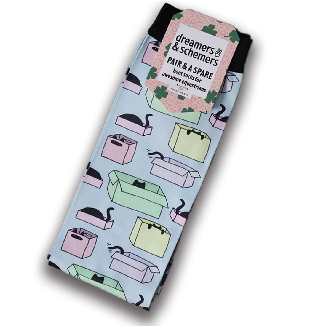 Dreamers &amp; Schemers Cat In A Box Pair &amp; A Spare Boot Socks