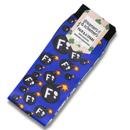 Dreamers &amp; Schemers F Bomb Pair &amp; A Spare Boot Socks