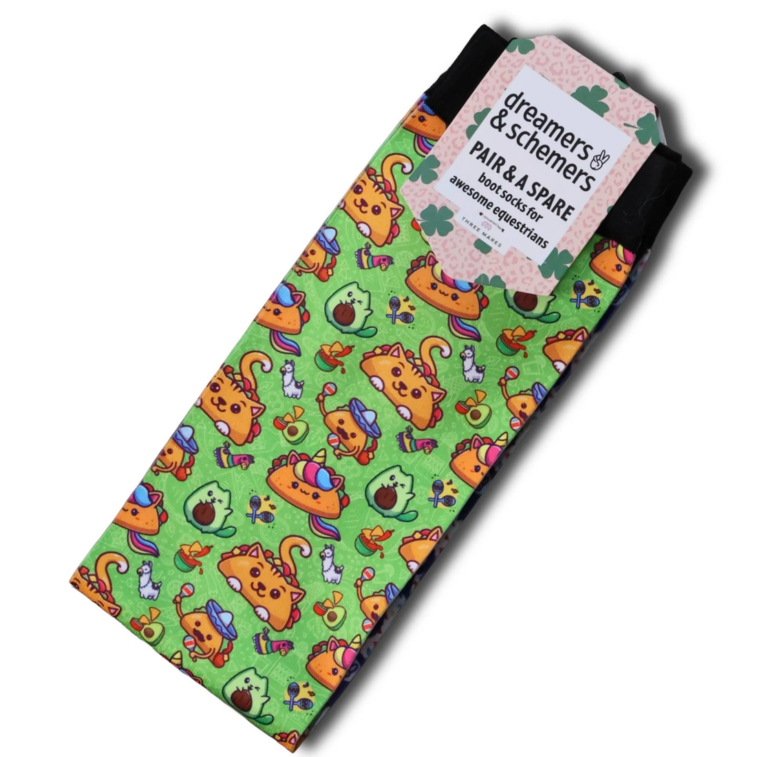 Dreamers &amp; Schemers Taco Cat Pair &amp; A Spare Boot Socks