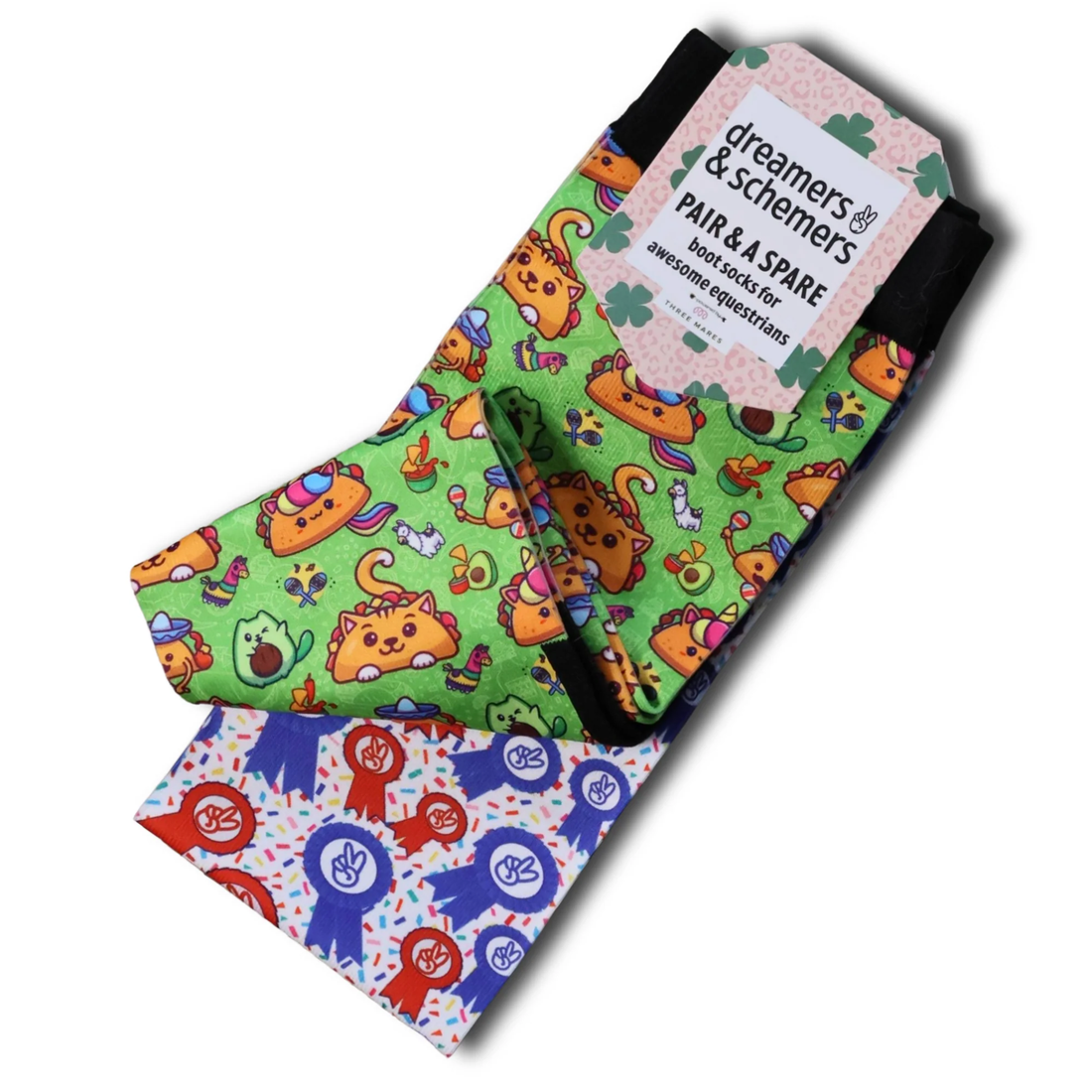 Dreamers &amp; Schemers Taco Cat Pair &amp; A Spare Boot Socks