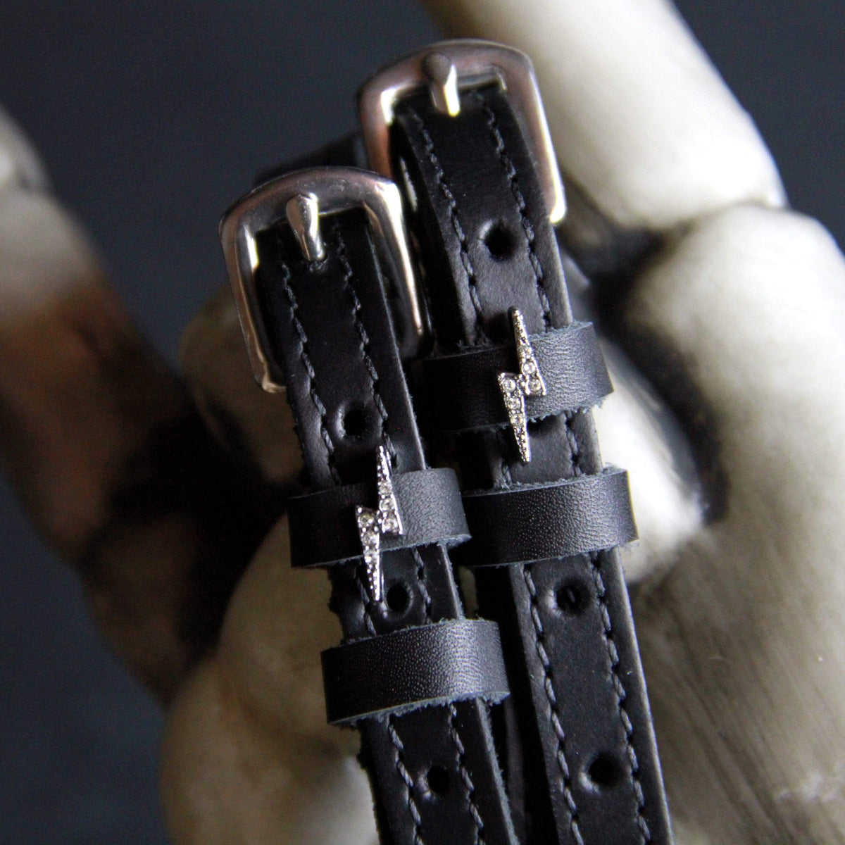 ManeJane Silver Bling Bolt Spur Straps