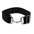 A black Ellany 2" Core Collection Belt with a polished silver-tone snaffle bit buckle shown on a plain white .background.