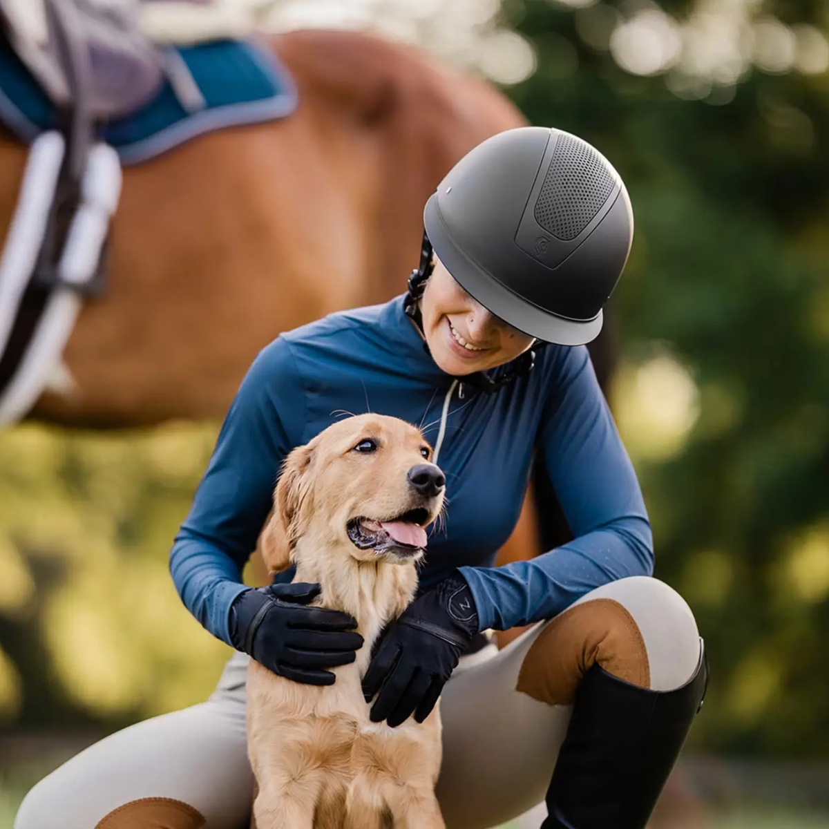 Equinavia Crown Mips Riding Helmet, Black/Black