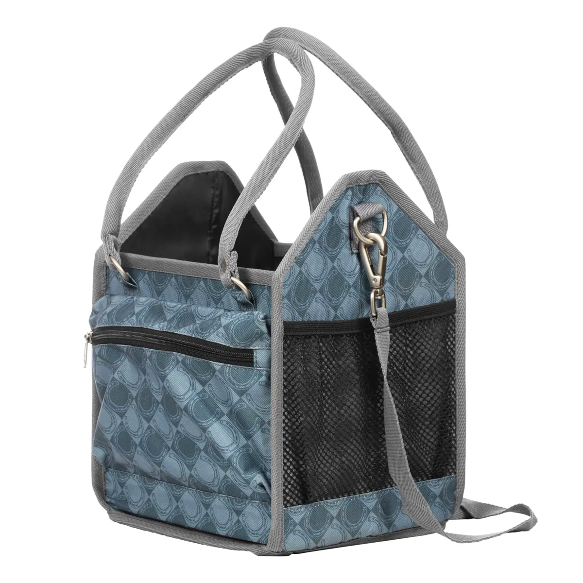 Equinavia Darby Small Collapsible Grooming Tote, Dark Gray/Light Gray