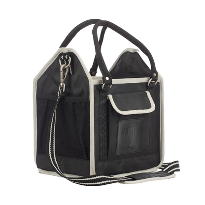 Equinavia Darby Small Collapsible Grooming Tote, Black/Silver