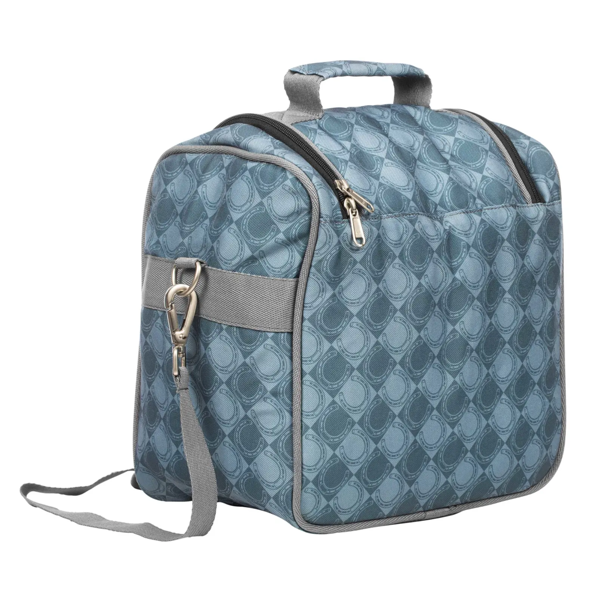 Equinavia Darby Zip Top Grooming Bag, Dark Gray/Light Gray