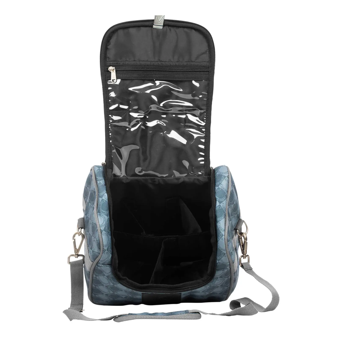 Equinavia Darby Zip Top Grooming Bag, Dark Gray/Light Gray