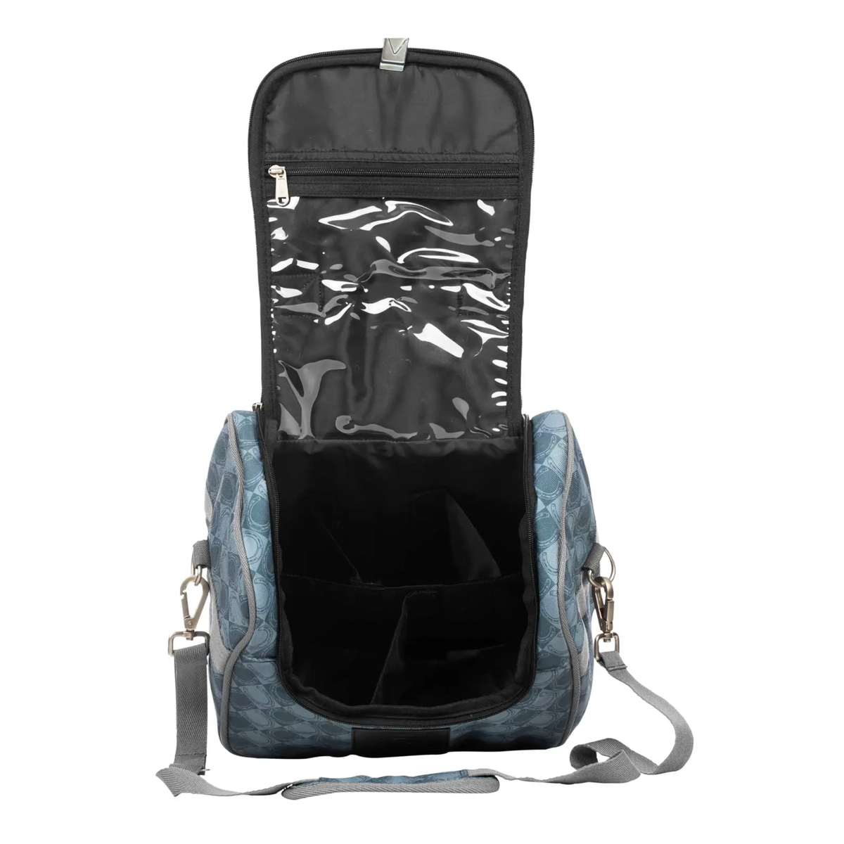 Equinavia Darby Zip Top Grooming Bag, Dark Gray/Light Gray