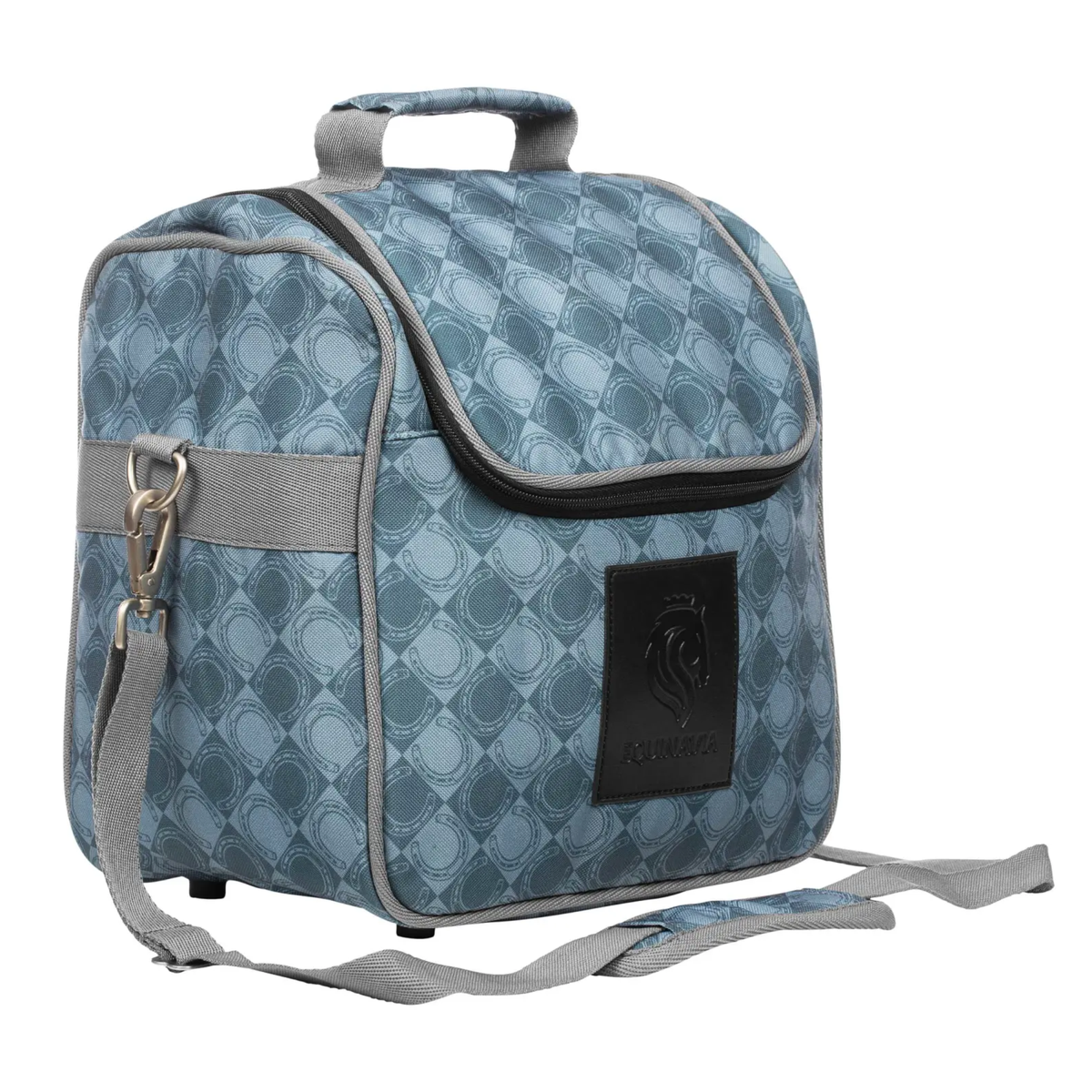 Equinavia Darby Zip Top Grooming Bag, Dark Gray/Light Gray