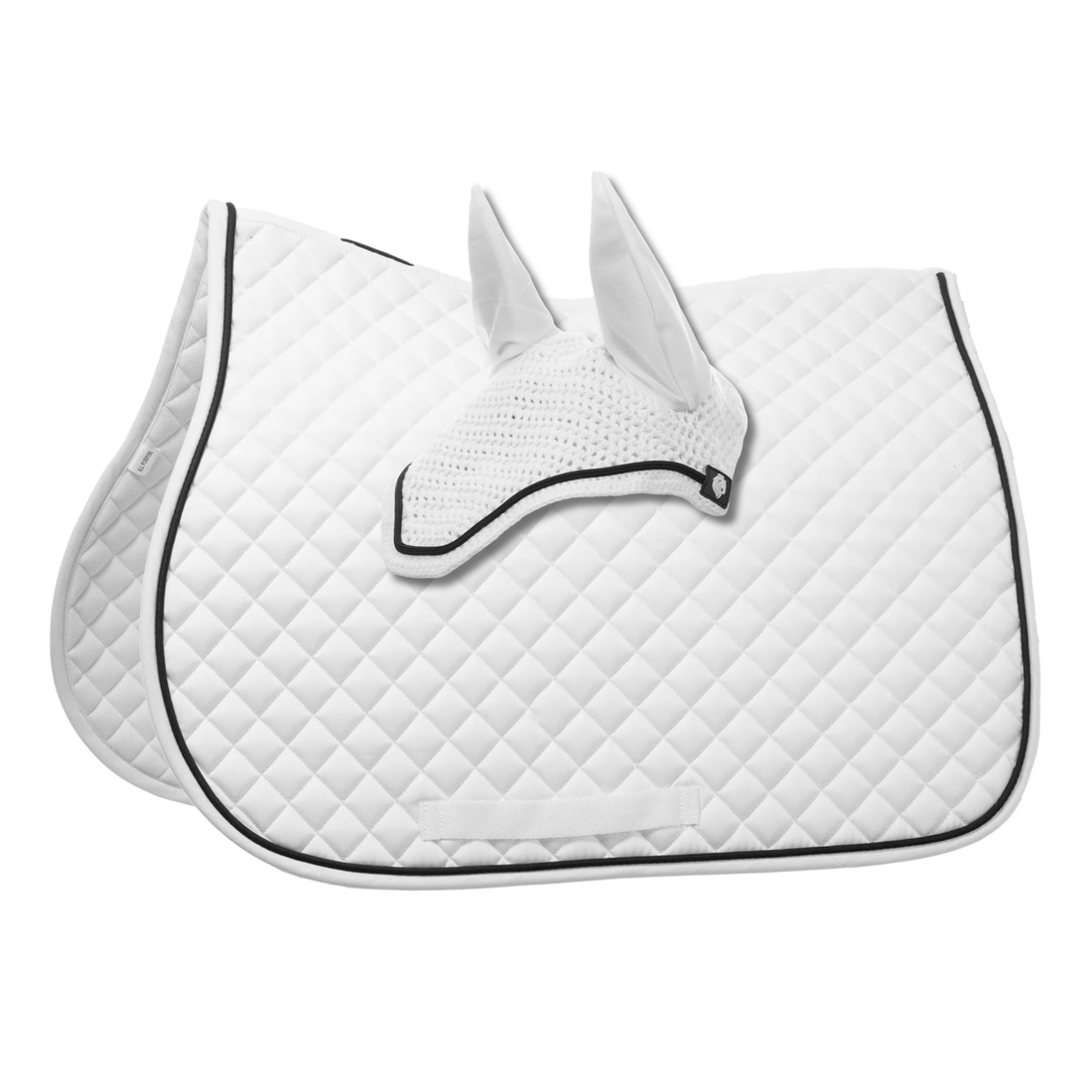 Equinavia Voss All Purpose Saddle Pad and Bonnet Set, White