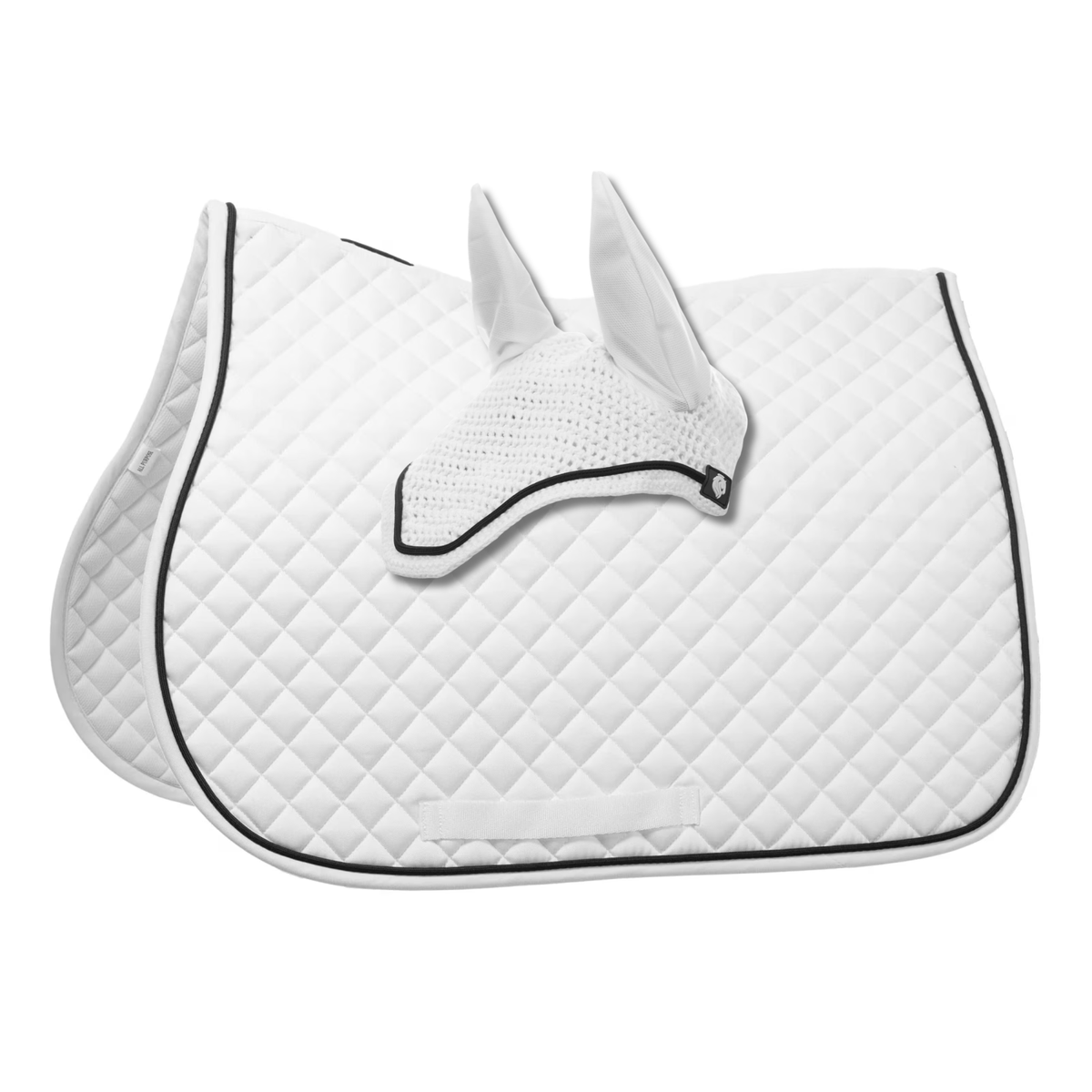 Equinavia Voss All Purpose Saddle Pad and Bonnet Set, White