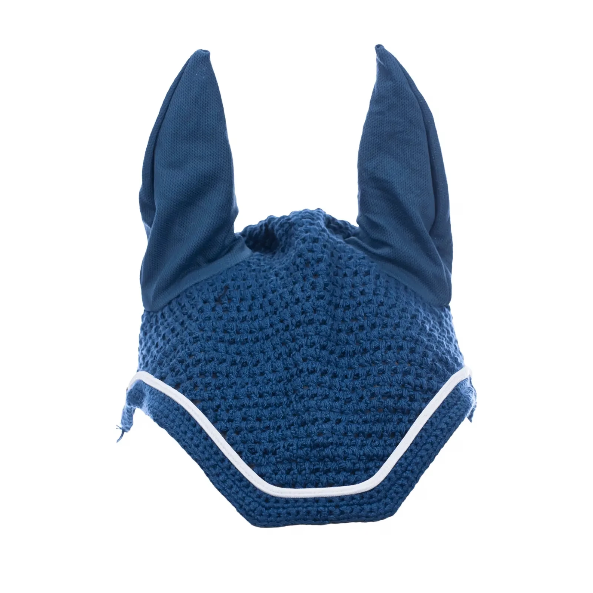 Equinavia Voss Dressage Saddle Pad and Bonnet Set, Bluestone Blue/White