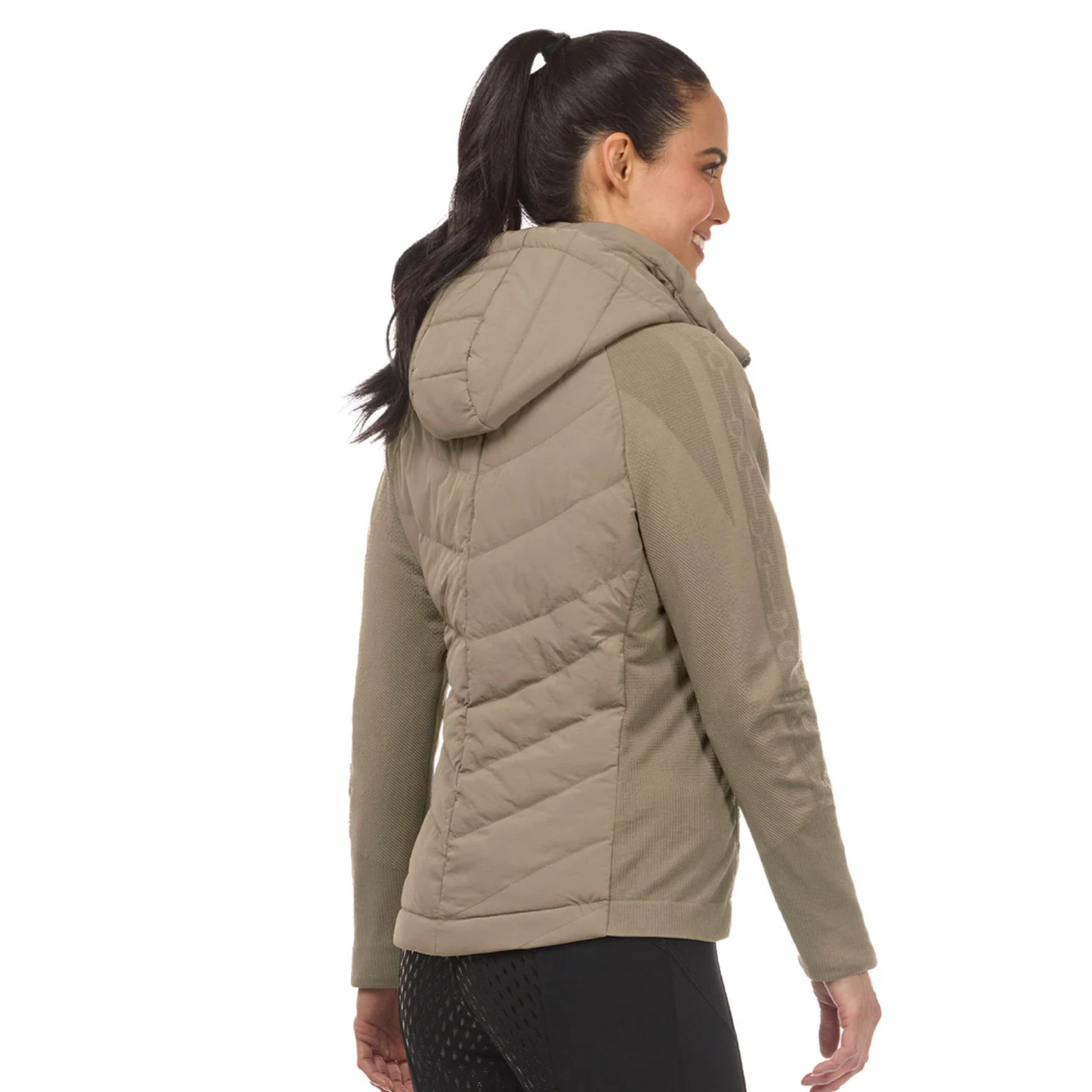 Kerrits EquiTech Hybrid Hooded Quilted Jacket, Mink