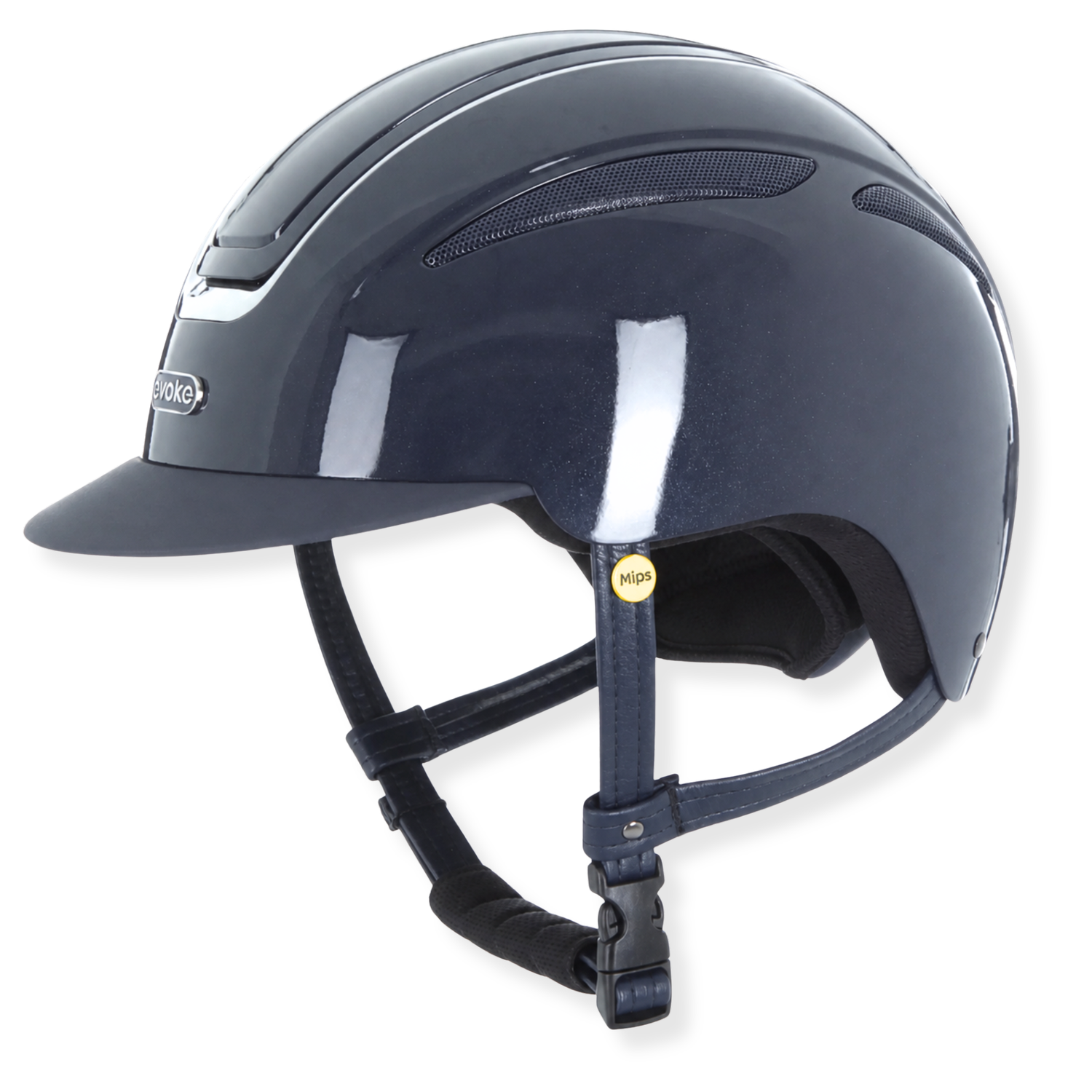 Evoke Callisto MIPS Classic Birm, Navy Metallic/Chrome