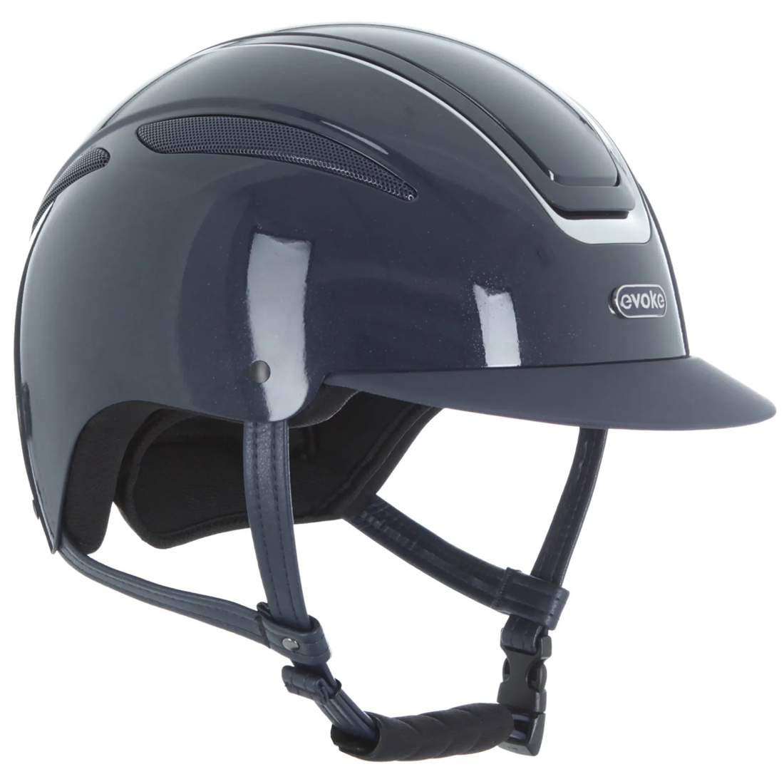 Evoke Callisto MIPS Classic Birm, Navy Metallic/Chrome