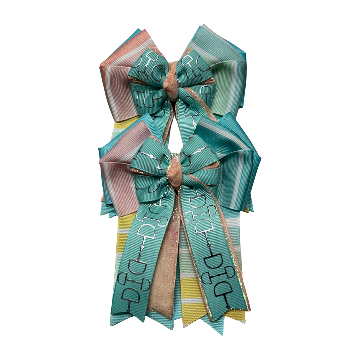 FabbyFab "Aqua Stripes" Show Bows