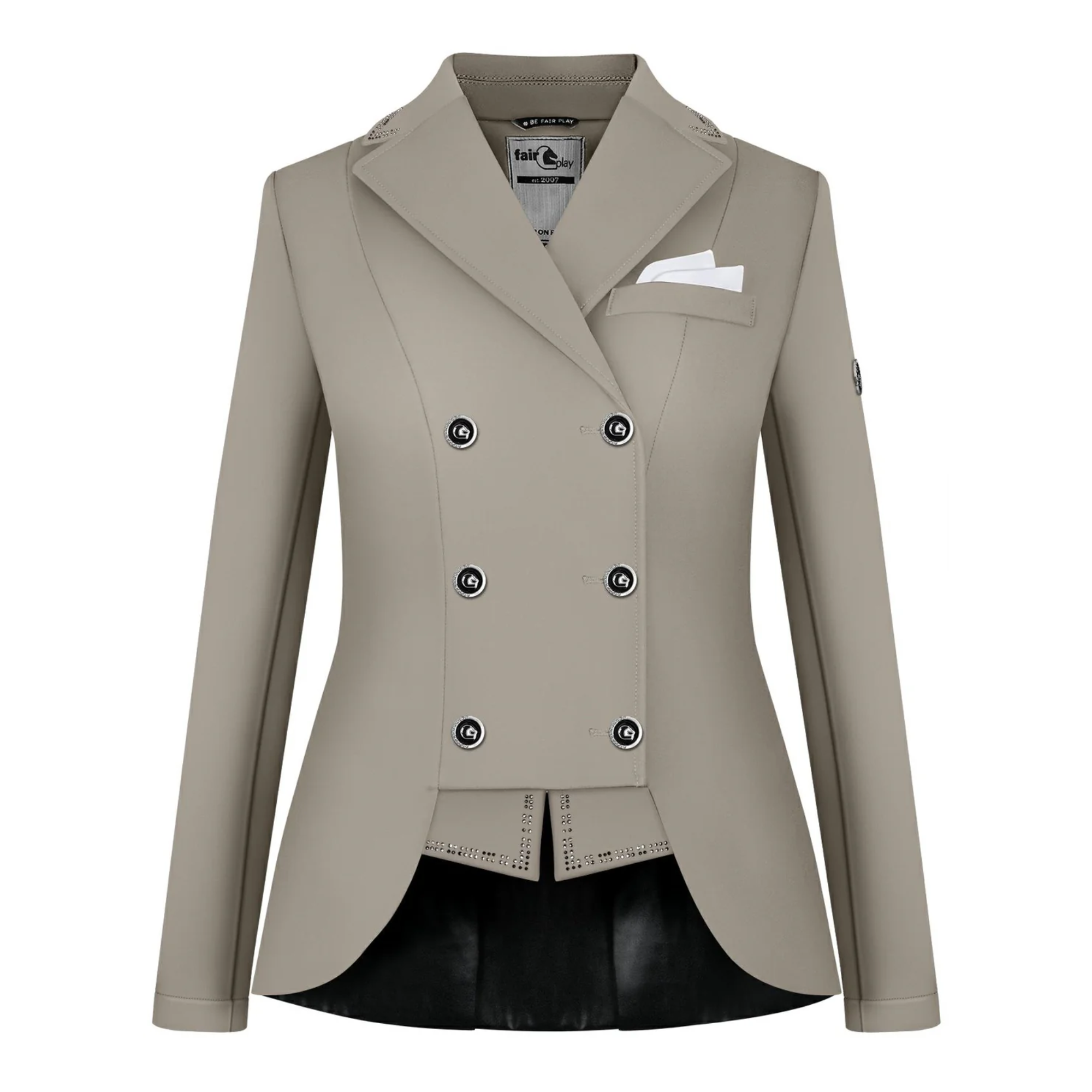 Fair Play Dressage Reiko Short Tail Show Coat, Almond Frost