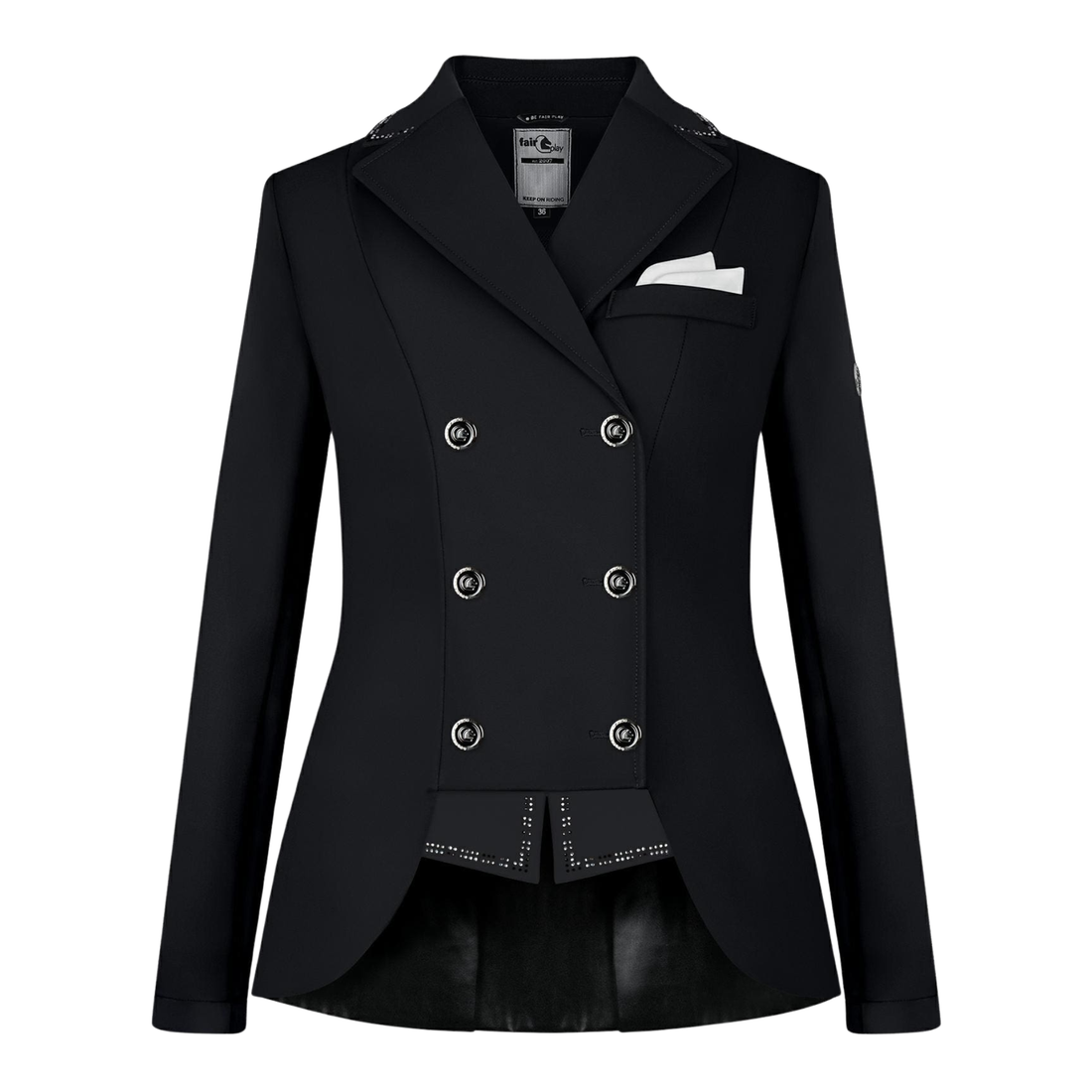 Fair Play Dressage Reiko Short Tail Show Coat, Black