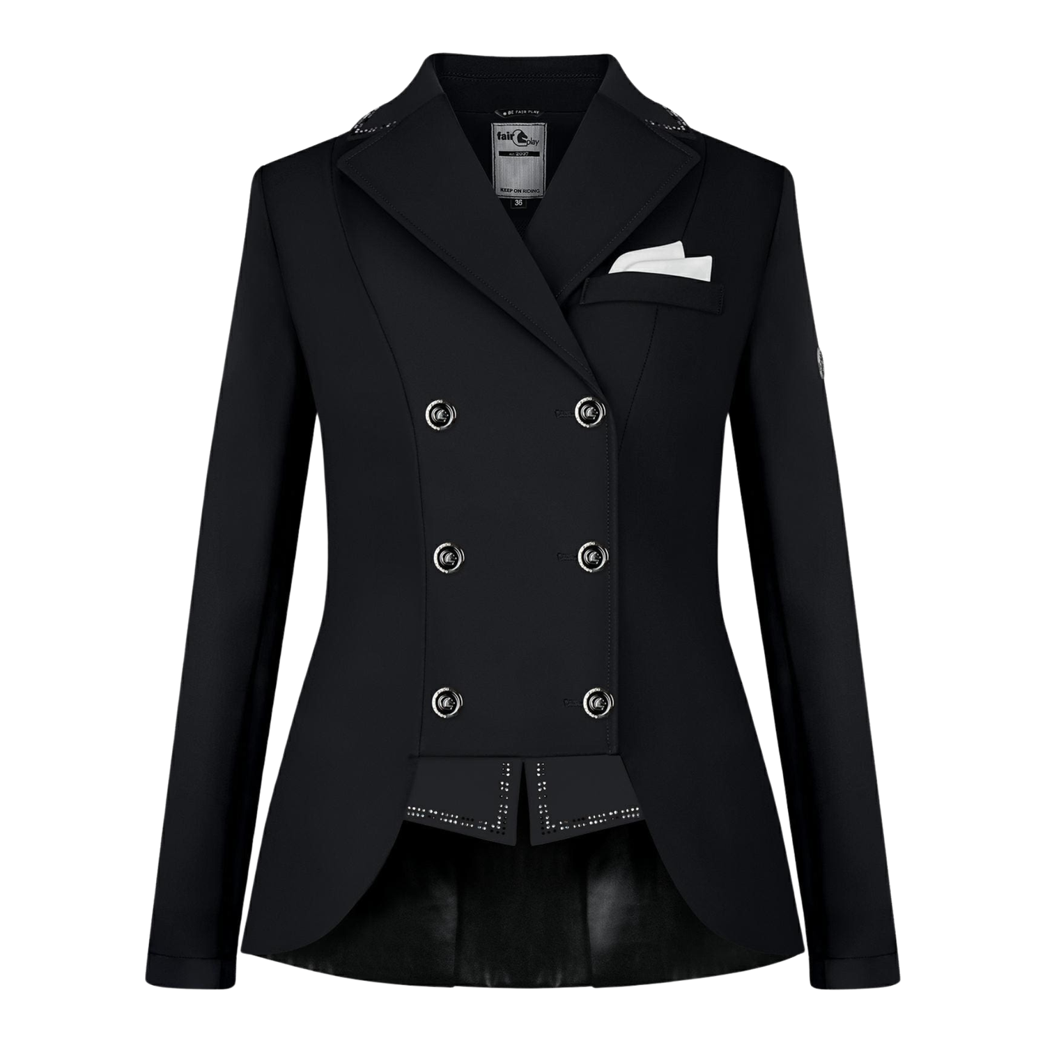 Fair Play Dressage Reiko Short Tail Show Coat, Black