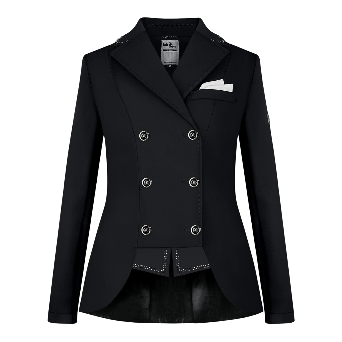 Fair Play Dressage Reiko Short Tail Show Coat, Black