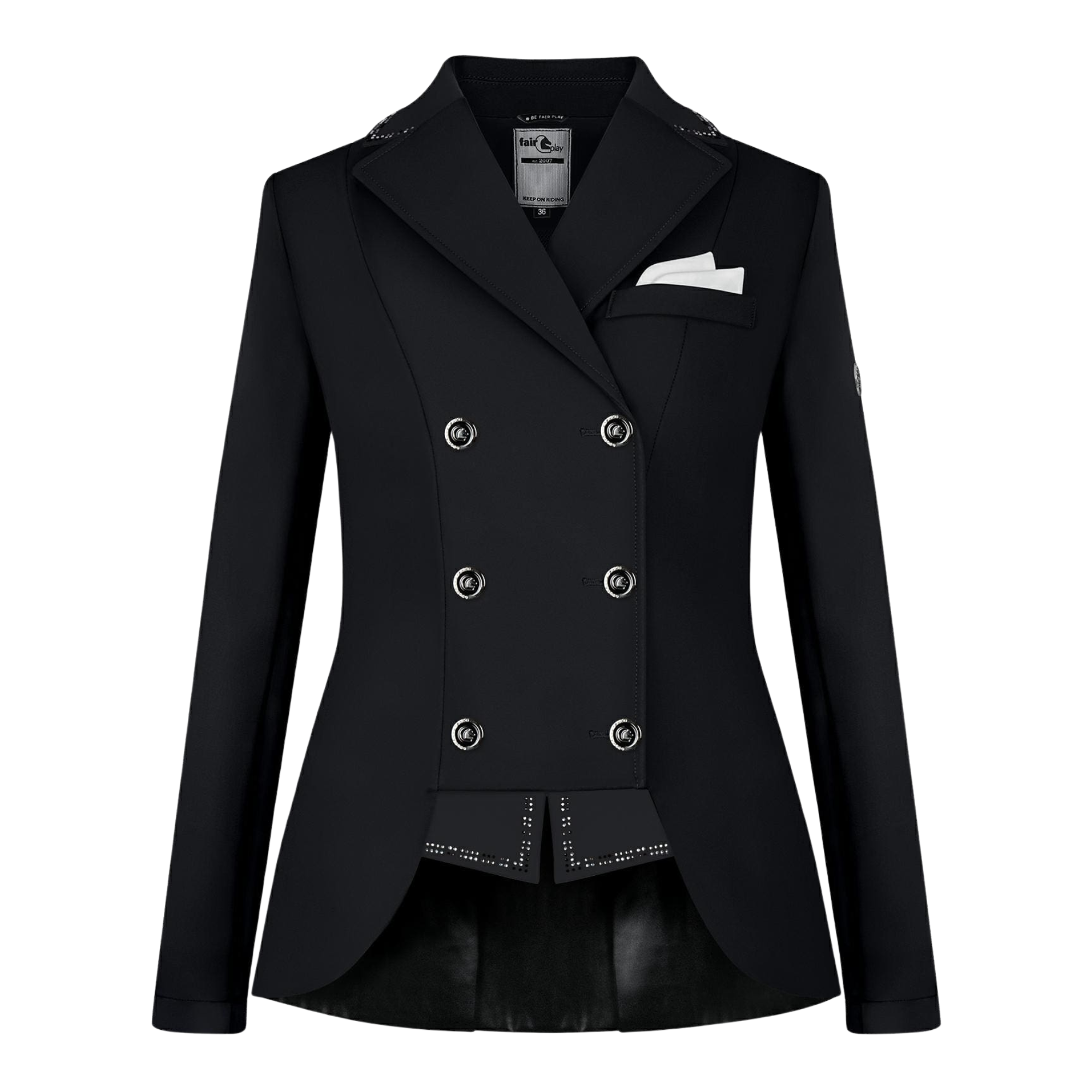 Fair Play Dressage Reiko Short Tail Show Coat, Black