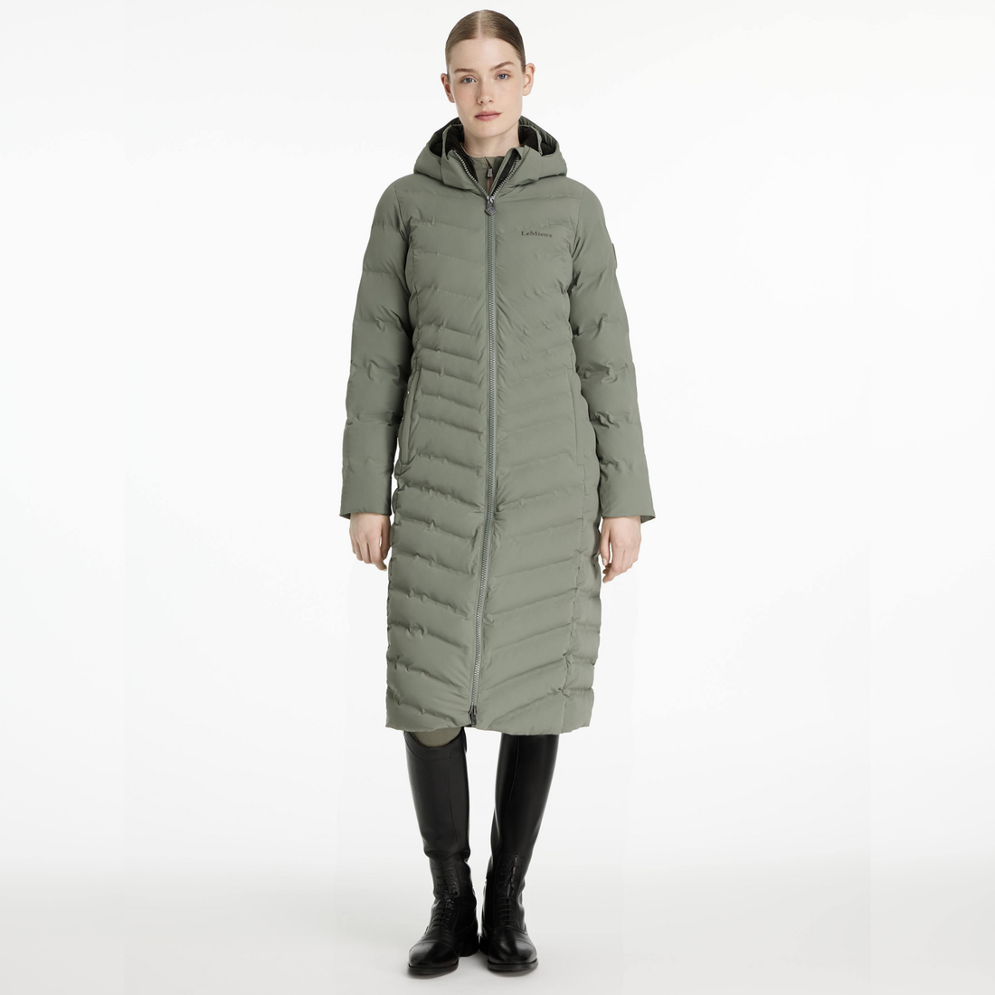 LeMieux Hayley Water Resistant Longline Puffer Coat, Rosemary