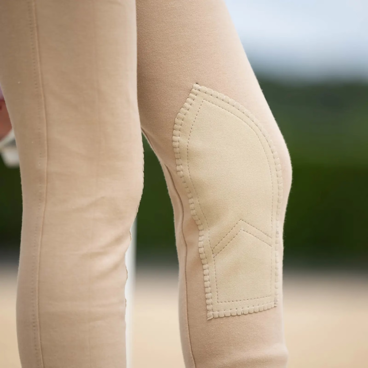 Horze Kids Nora Pull On Knee Patch Jods, Tan