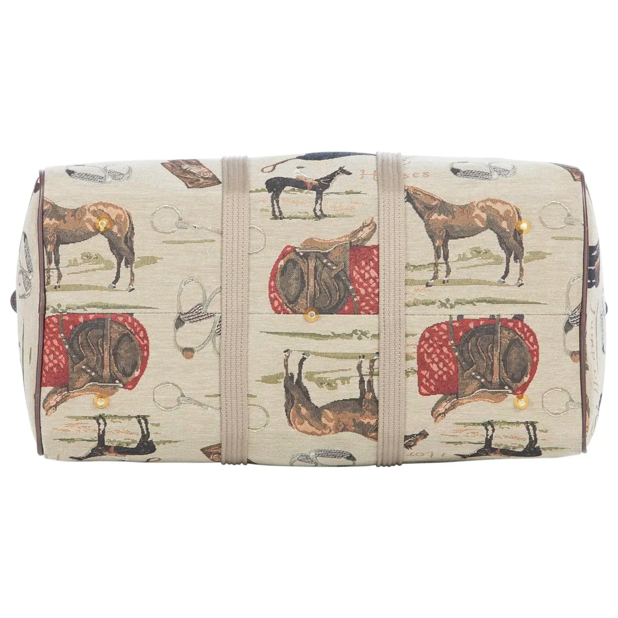 Huntley Equestrian Tapestry Duffle Bag, English Design