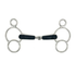 Jake Adams Equestrian Single Joint Rubber Two Ring on a white background.