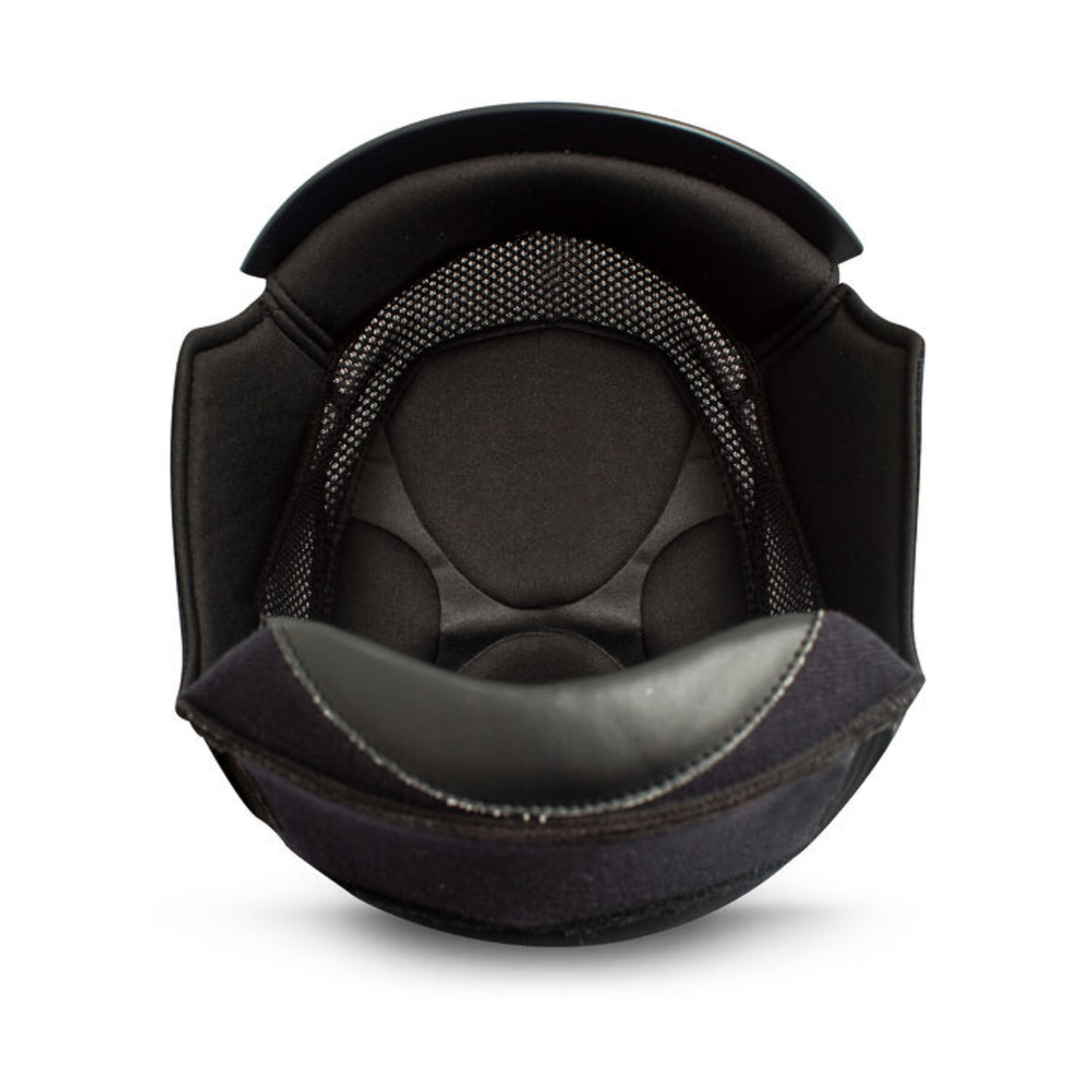 Black interior of KASKs Kooki helmet liner against a white background.