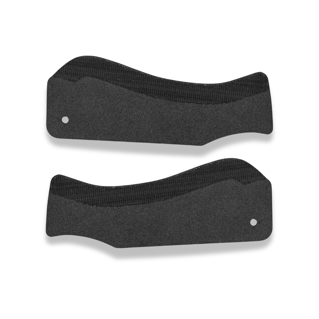 KASK lateral insert sticker pads with a thin strip of Velcro against a white background.