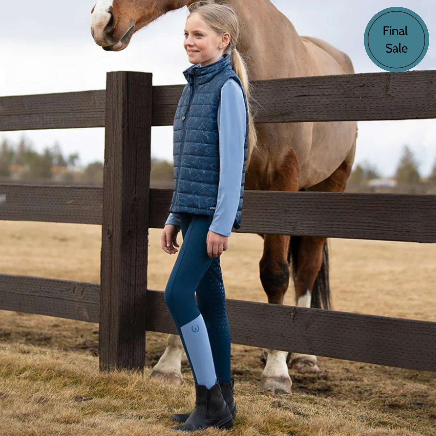 Kerrits Kids Thermo Tech Full Leg Tight, Admiral