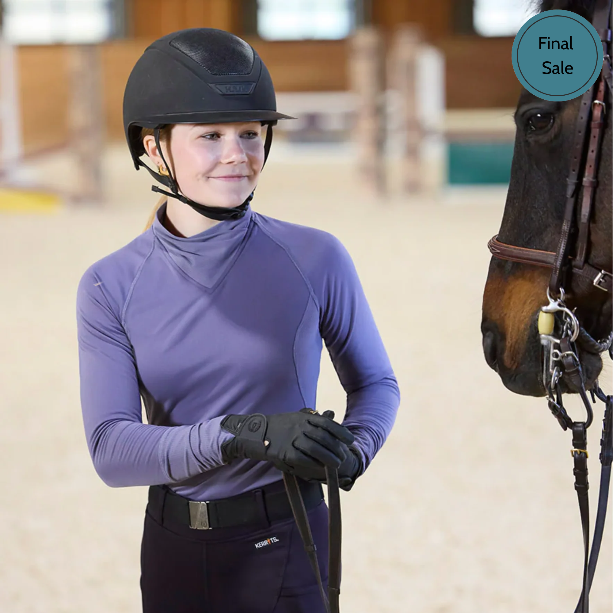 Kerrits Wrap Neck Tech Top, Wild Orchid