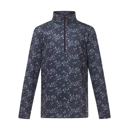 Kerrits Kids In the Zone Coolcore® Long Sleeve Riding Shirt, Plumnoir Happy Herds