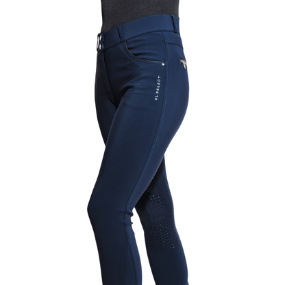 KL Select Gabrielle Knee Patch Breeches,  Navy/Black