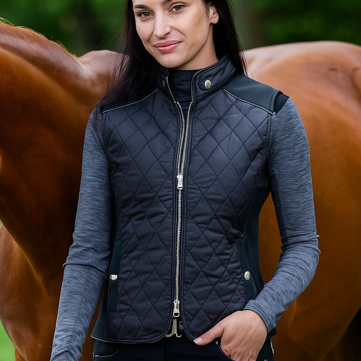 KL Select Taylor Vest, Black/Black Patent