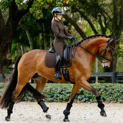 LeMieux Brilliance Dressage Square Pad, Espresso