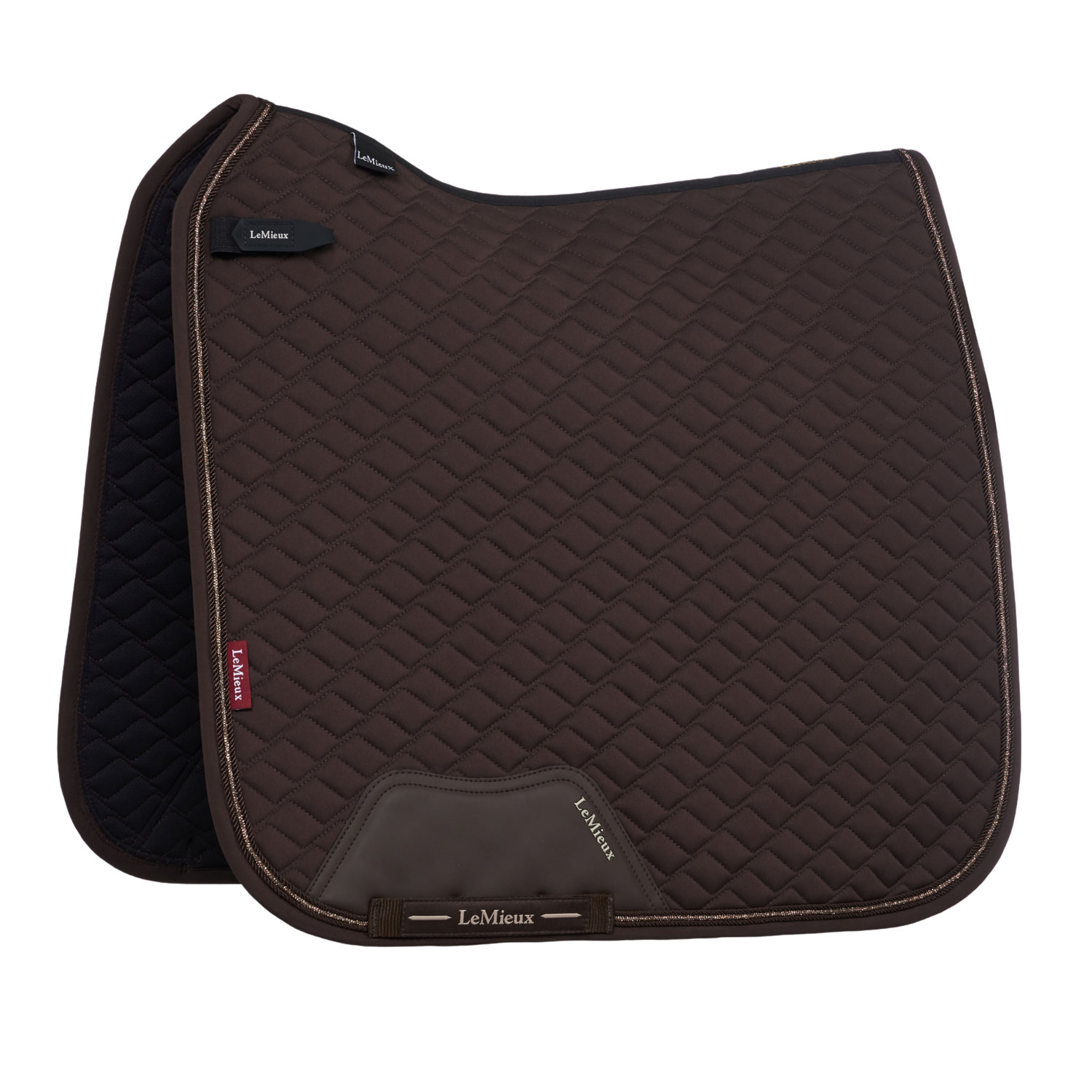 LeMieux Brilliance Dressage Square Pad, Espresso