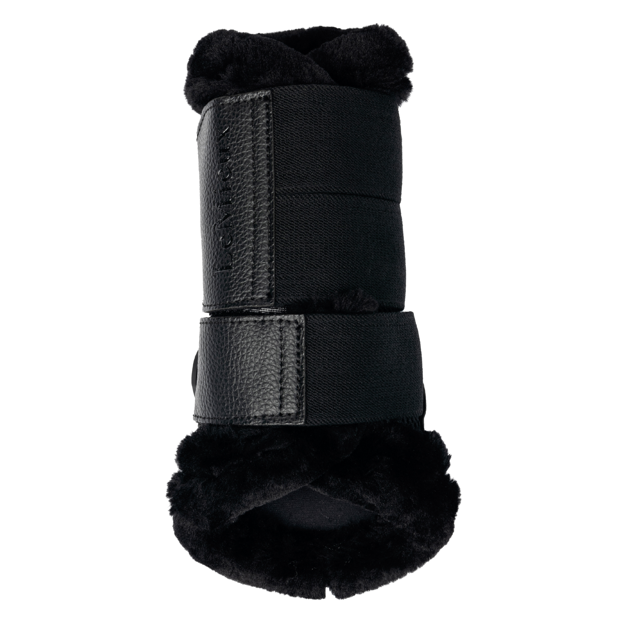 LeMieux Fleece Edged Mesh Brushing Boots, Black