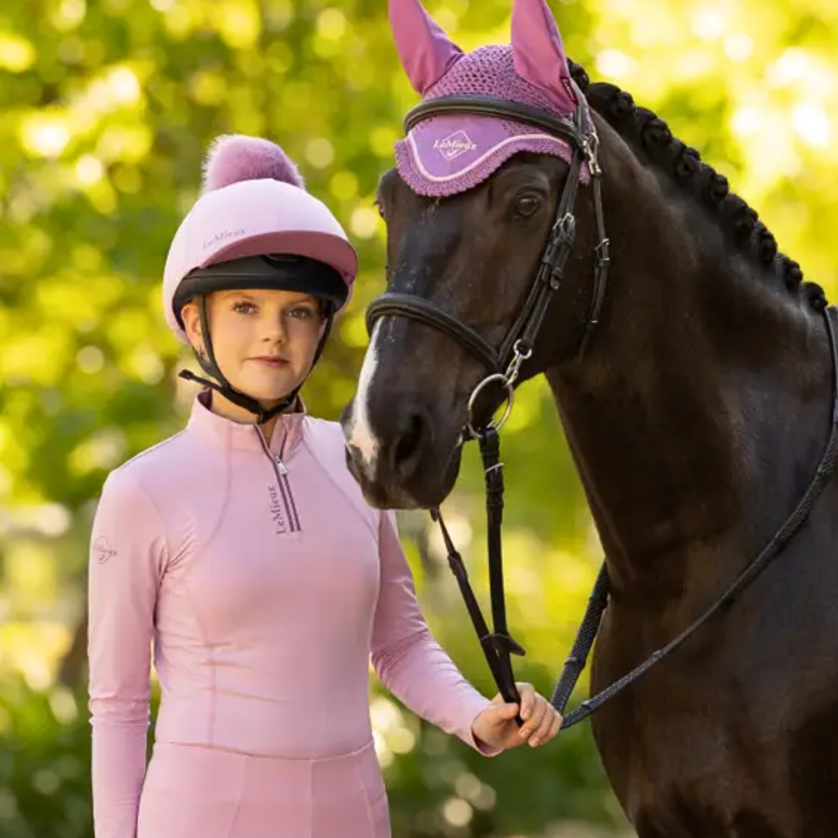 LeMieux Classique Pom Hat Silk, Fondant