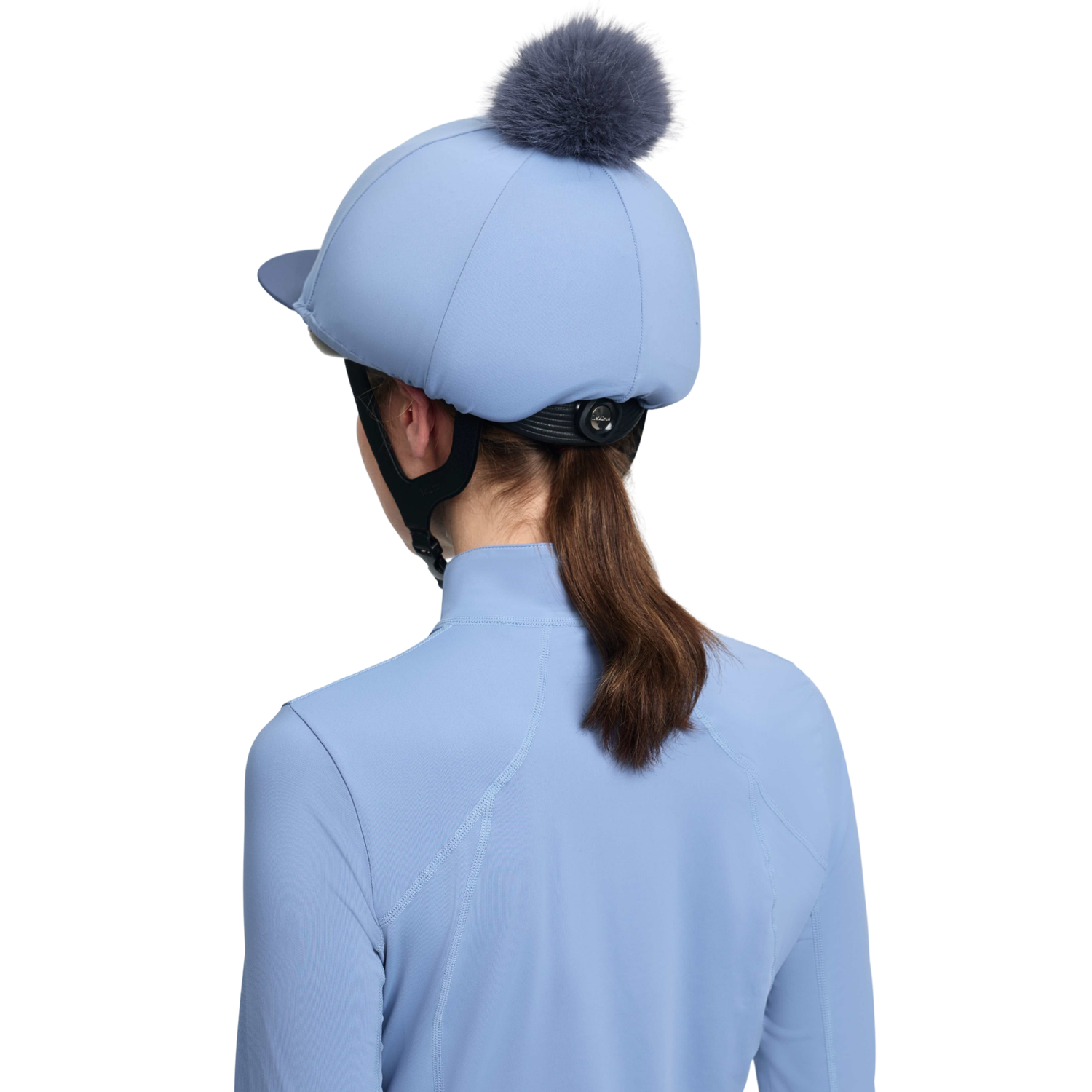 LeMieux Classique Pom Hat Silk, Powder Blue