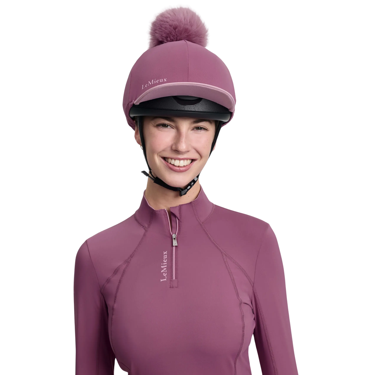 LeMieux Classique Pom Hat Silk, Mallow
