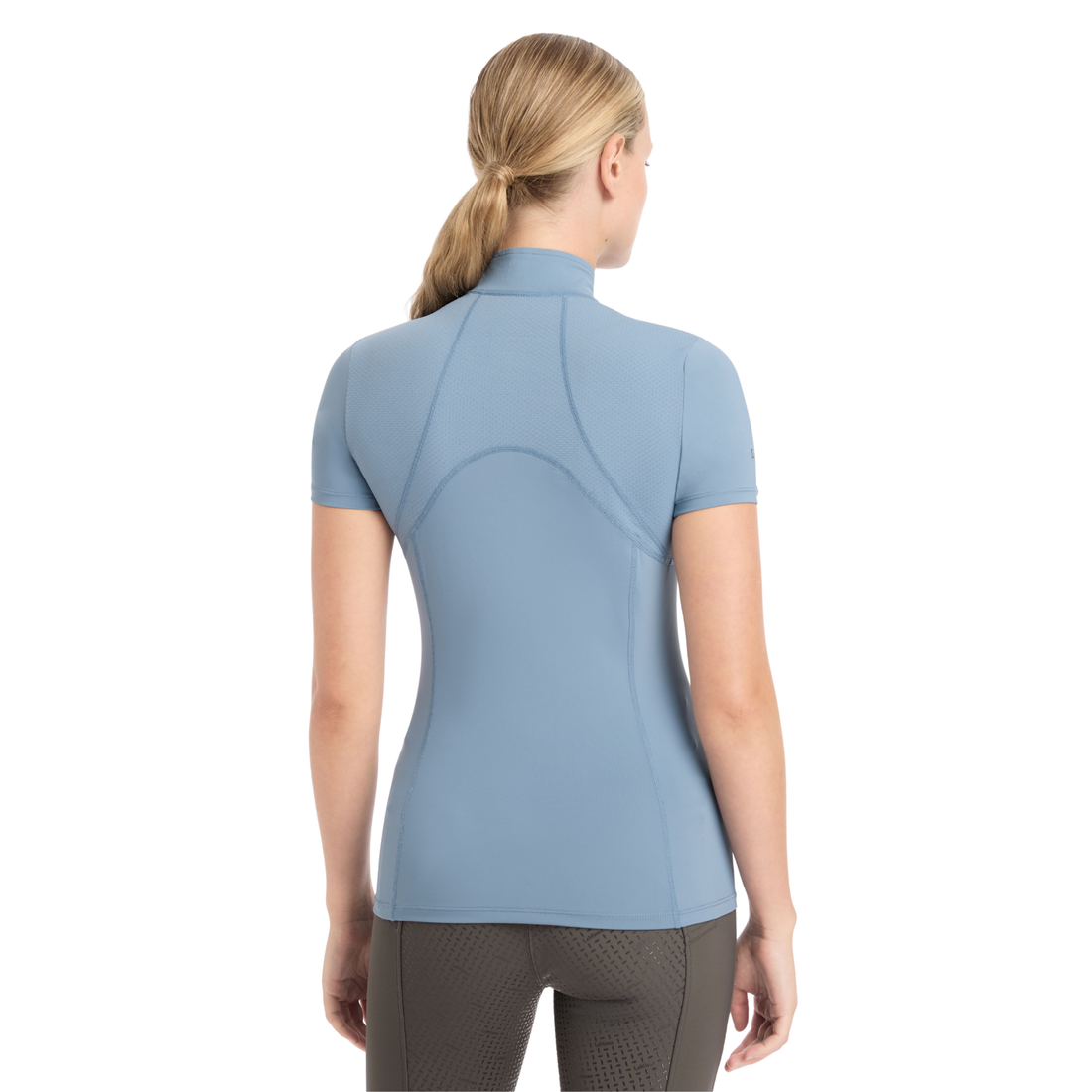 LeMieux Mia Mesh Short Sleeve Base Layer, Ice Blue